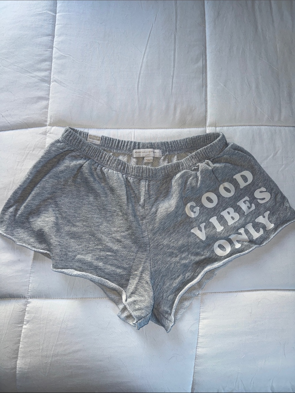 Spiritual Gangster Heather Gray Elastic Waist Shorts